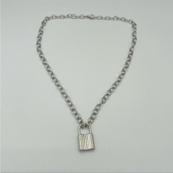 Stainless Steel Lock Necklace - Picture 9 of 9